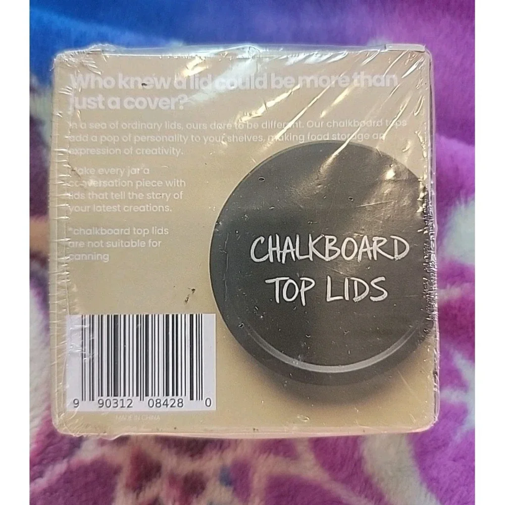 Mason Genie Chalkboard Top Lids for Mason Jars (Regular Mouth)